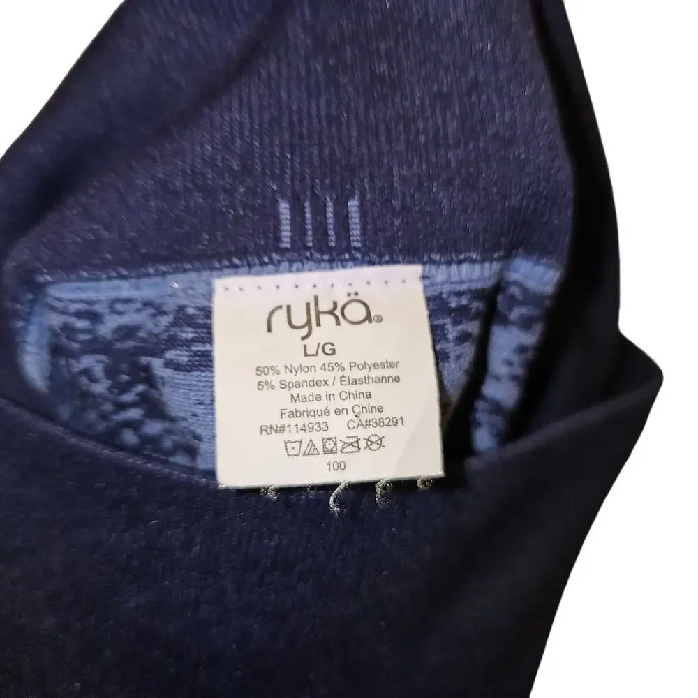 Ryka Blue Snake Print Stretch Seamless Inseam 30